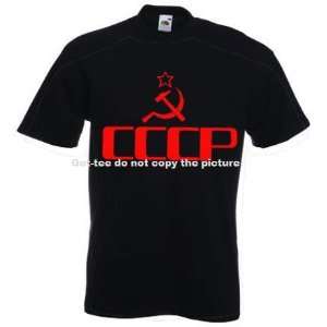  CCCP USSR Russia Russian Soviet Army T shirt Medium Black 
