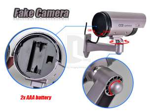 Wireless Fake CCTV Dummy Surveillance IR LED Light Home Security 