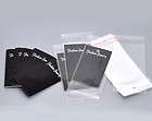 100 piece Earring display cards with 100 self adhesive bags white 