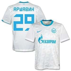 2011 Zenit St. Petersburg Away Jersey + Arshavin 29 (Cyrillic Euro Fan 