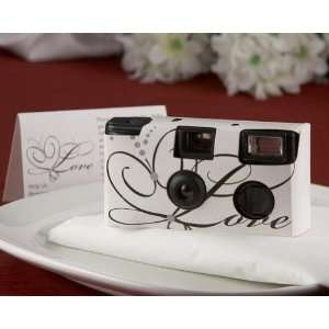  Love Disposable Wedding Camera with Table Card (White 
