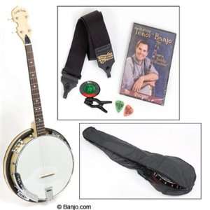 Gold Tone Cripple Creek Tenor 4 String Banjo with Starter 