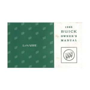  1988 BUICK LE SABRE Owners Manual User Guide Automotive