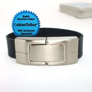   ™ 1G Black Leather USB Bracelet / USB Wristbands: Electronics