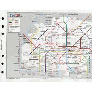 Filofax Papers Paris Metro & Rail Map Personal Size   FF 