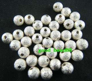 100pcs silver plated stardust spacer bead 3mm W060  