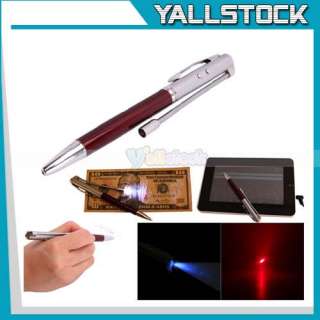   Laser Point Pen With LED Flashlight + UV light + Red laser Ball Pen