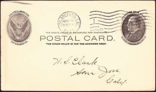 US   1902   1 Cent Black on Buff McKinley Postal Card #UX18 Los 