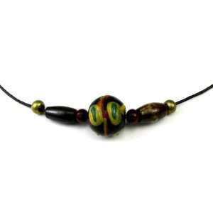  Urban Wear Necklace with Ghana Krobo Bead, Rosewood, and 