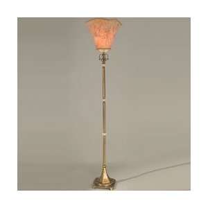  Dale Tiffany RR60321 Ashbee Torchiere Lamp, Antique Brass 