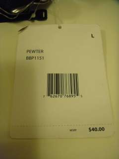 Betsey Johnson ROSE BUCKLE GRAY / Pewter Belt item# BBP1151   L  