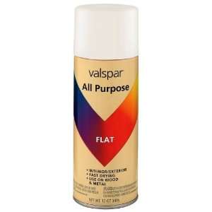 Valspar 12 Oz White Flat All Purpose Spray Paint   465 64003 SP (Qty 6 