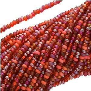   Food Mix Red Ruby Siam (1 Hank/4000 Beads): Arts, Crafts & Sewing