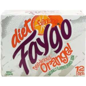 Faygo diet orange soda, 12 pack 12 fl. oz. cans:  Grocery 