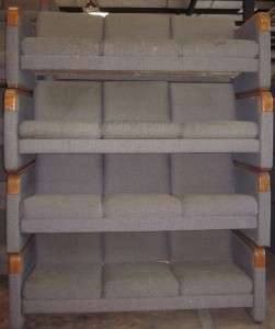 Commercial Grade Oak and Fabric Sofa  