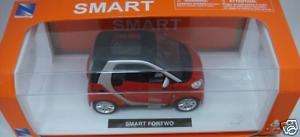 NEW RAY SMART FORTWO CAR 1/24 SPECIAL EDITION RED  