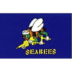   Feet SeaBees Poly   indoor Military Flag Made in US.: Home & Kitchen