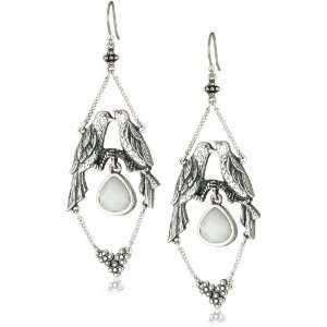  Lucky Brand Silver Kissing Birds Earrings: Jewelry