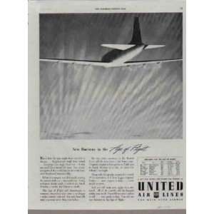   in the Age of Flight .. 1943 United Air Lines War Bond ad, A1325