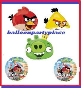 ANGRY BIRD RED YELLOW PIG BIRDS balloons party supplies new birthday 