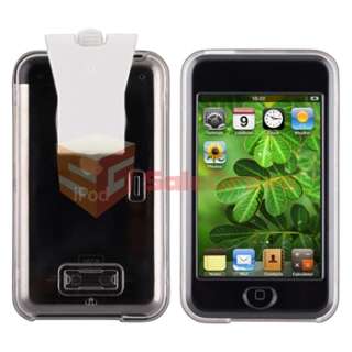 Clear Crystal Hard Case+Home Charger For iPod Touch 1G  