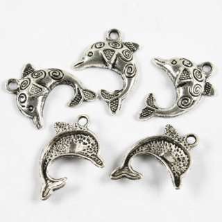   only about us 30 x tibetan silver cute dolphin charm pendant finding