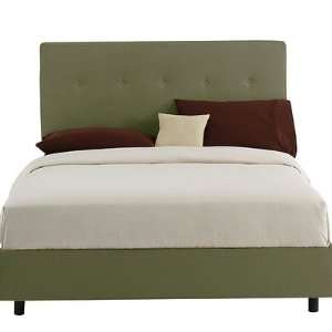  Button Tufted Bed in Sage Size: Full: Home & Kitchen