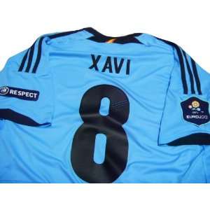  XAVI #8 Spain Away Soccer Jersey Football Shirt Euro 2012 