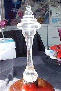 13 Tall Large Hand Blown Victorian Cranberry Bell w Clapper Great 