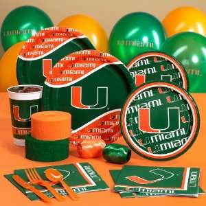   Party By CEG Miami Hurricanes College Standard Pack 