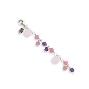   Purple Crystal Bracelet 7 Inch   Lobster Claw   JewelryWeb Jewelry