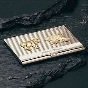  Bear and Bull Stainless Steel Card Case 