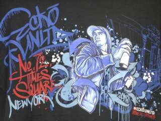 Ecko Unltd T Shirt Graffiti Times Square New York XL  