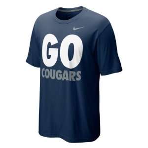    BYU Cougars Navy Nike My School Local T Shirt: Sports & Outdoors