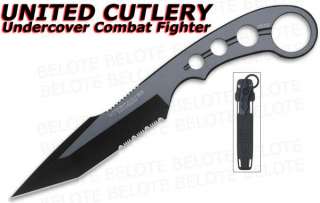 united cutlery undercover combat fighter w sheath black blade model 