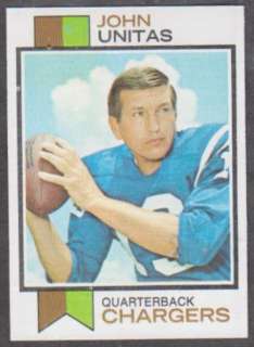 1973 73 Topps #455 Johnny Unitas Vintage Chargers   NM  