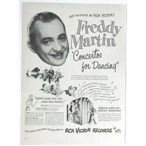 1947 Freddy Martin RCA Victor Records Print Ad (Music 