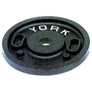  York Calibrated Olympic Plate   Black 15 kg Health 