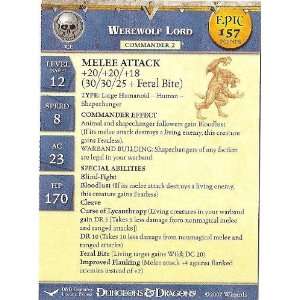    Werewolf Lord Epic Stat Card   Epic Card Promos Toys & Games
