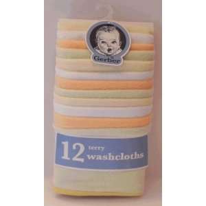  Gerber Washcloth 12 Pack   Neutral Baby