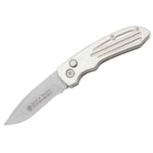 Wesson Knives 50 AUTO Automatic Silver Extreme Ops Button Lock Knife 