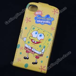 Spongebob Flip Leather Case Cover For iPhone 4 4G  SP1  