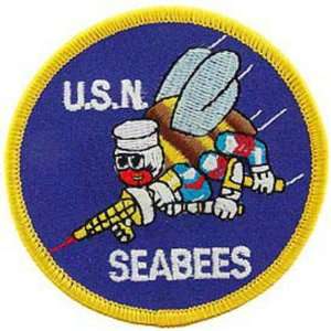  U.S. Navy Seabees Patch Blue & White 3 Patio, Lawn 