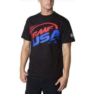 FMF USA Mens Short Sleeve Racewear Shirt   Black / Small