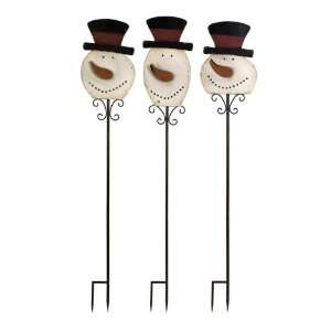  Set of 3 Frosty Friends Yard Stakes