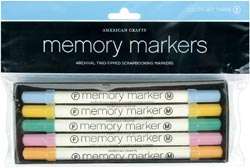 Memory Markers SET 3 American Crafts Scrapbook Duel Tip  