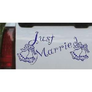  Just Married Car Window Wall Laptop Decal Sticker    Blue 