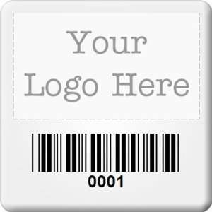  Custom Asset Label With Barcode, 2 x 2 PermaGuard Gloss 