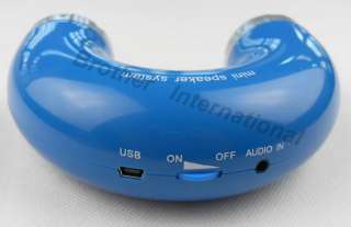 Portable U Tube Mini Speaker for / MP4 Notebook Blue  