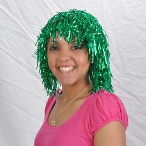  Green Tinsel Wigs (1 dz) Toys & Games